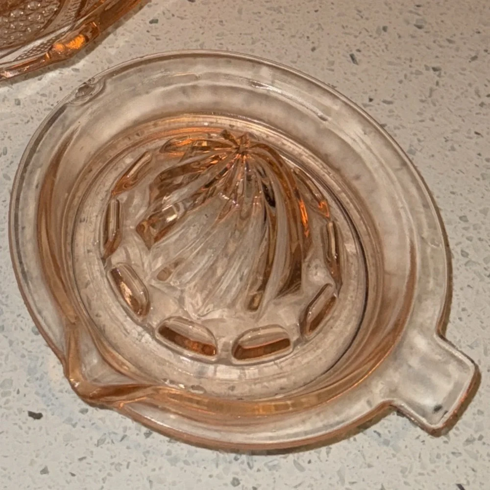 Pink Depression Glass Citrus Reamer Pink vintage lemon lime reamer squeezer VTG